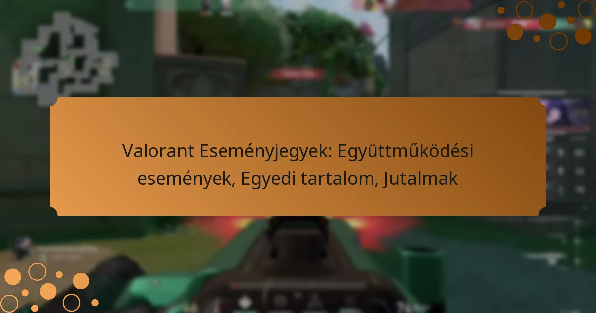 Valorant Eseményjegyek: Együttműködési események, Egyedi tartalom, Jutalmak
