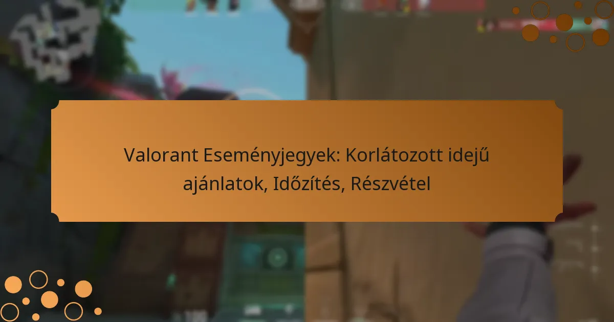 Valorant Eseményjegyek: Korlátozott idejű ajánlatok, Időzítés, Részvétel
